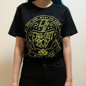 Fall Out Boy You Are What You Love Not Who Loves You T-Shirt Black Yellow Band